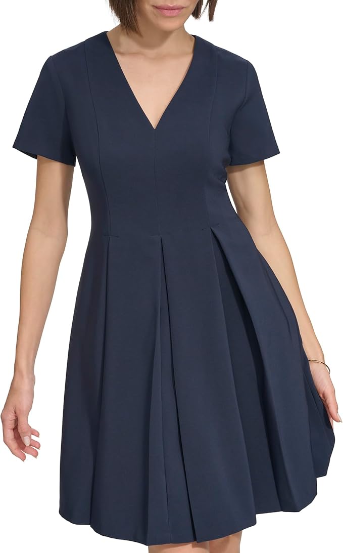 Tommy Hilfiger Short-Sleeve V-Neck Dress