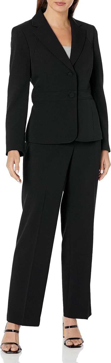 LE SUIT Crepe Two-Button Blazer & Pants