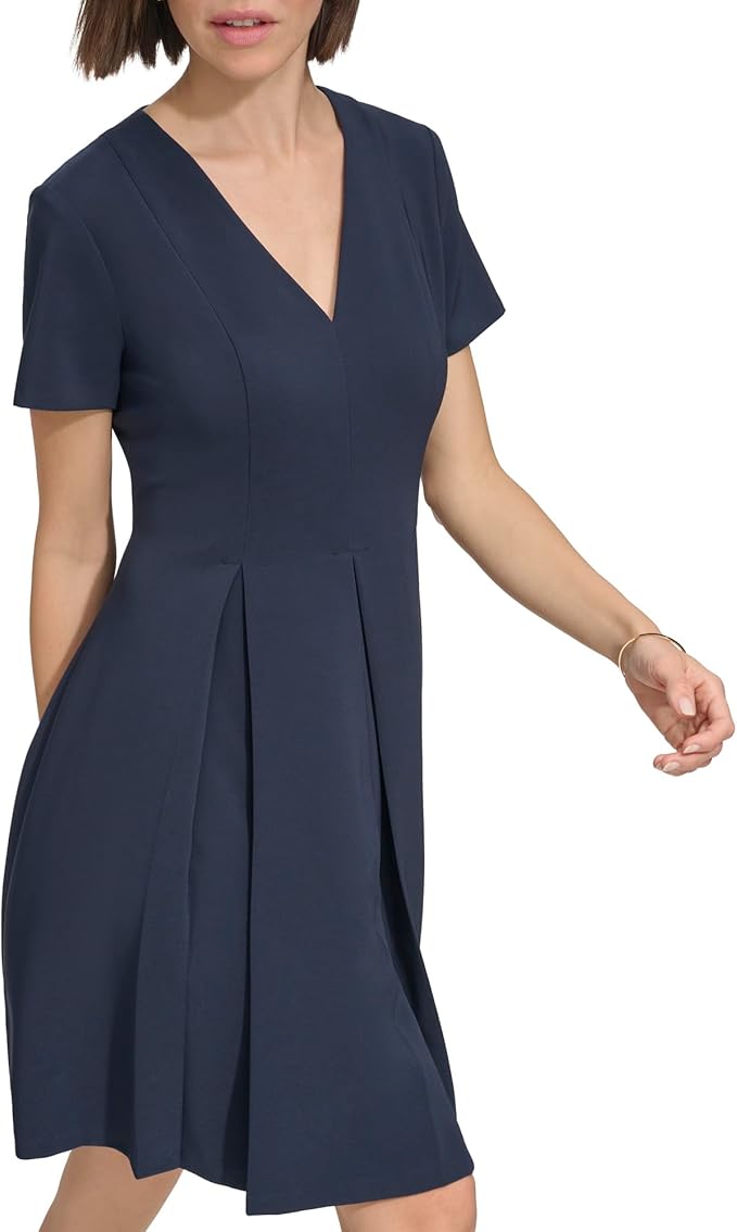 Tommy Hilfiger Short-Sleeve V-Neck Dress