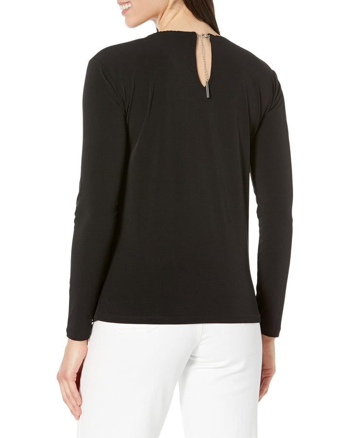 MICHAEL Michael Kors Solid Chain Cutout Top