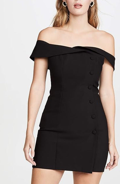 LIKELY Tula Button-Detail Mini Dress