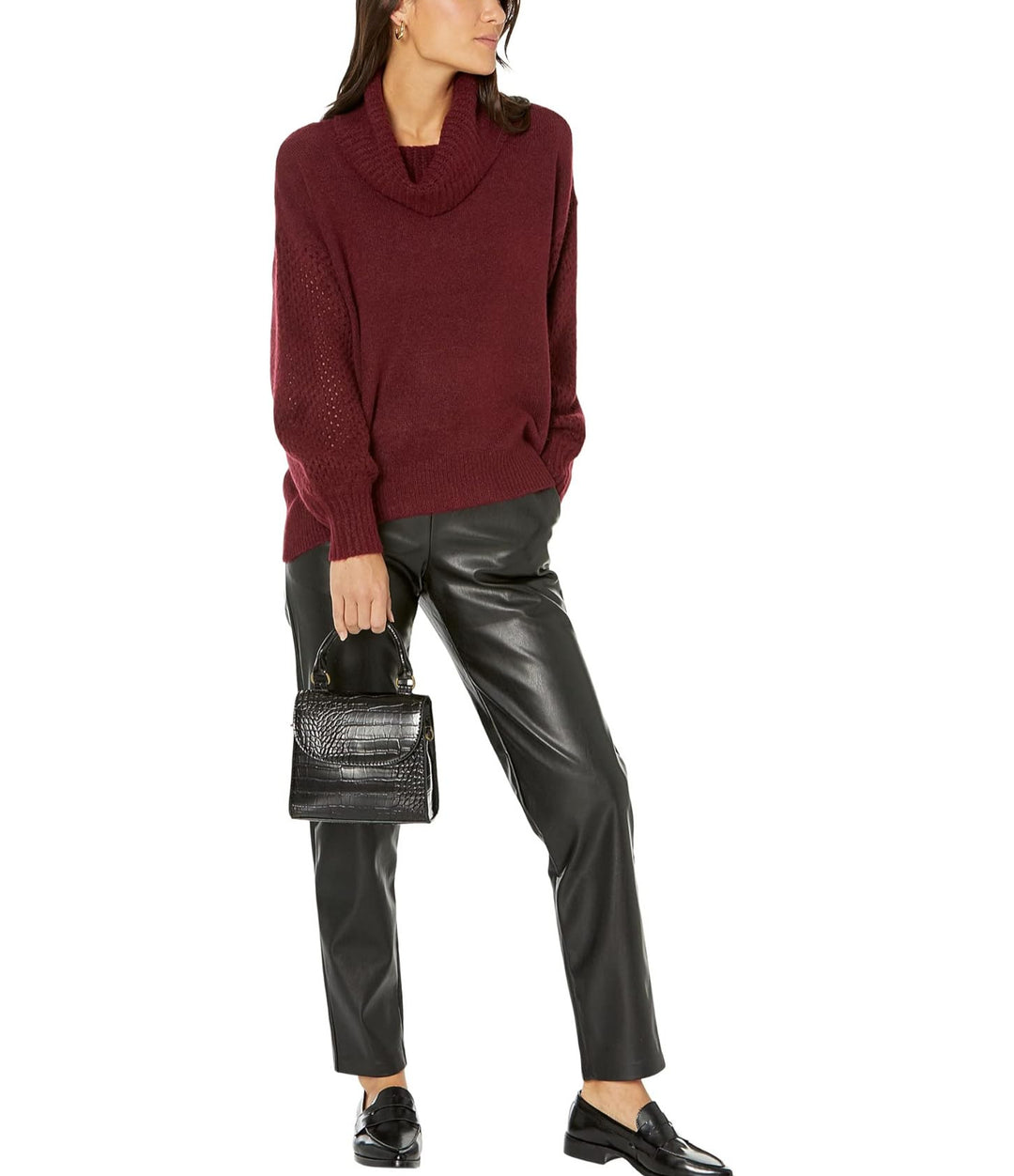 Vince Camuto Drop-Shoulder Turtleneck Sweater