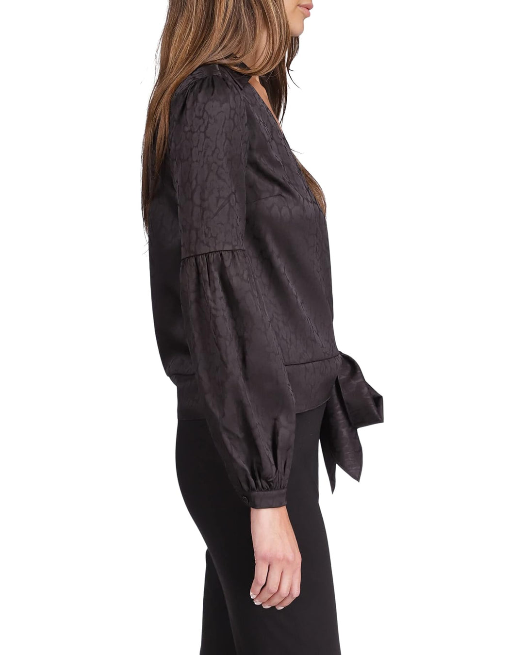 MICHAEL Michael Kors Cheetah Jacquard Wrap Top