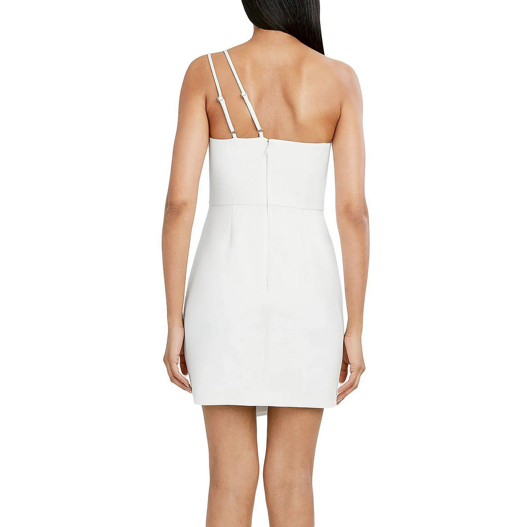 BCBGMAXAZRIA Asymmetrical Neck Dress