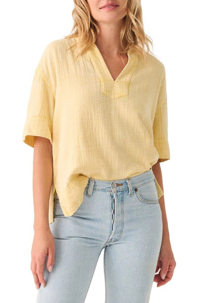 Faherty Dream Organic Cotton Gauze Wren Top