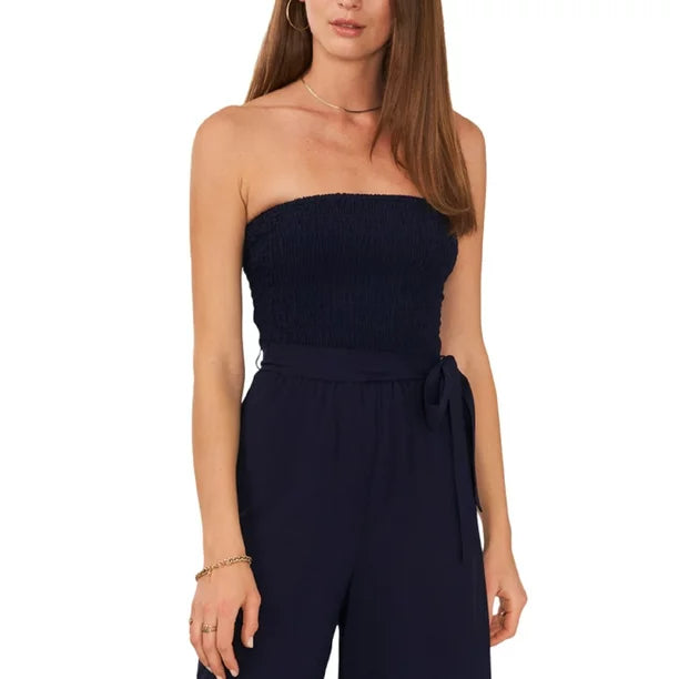 1.STATE Strapless Wide-Leg Jumpsuit