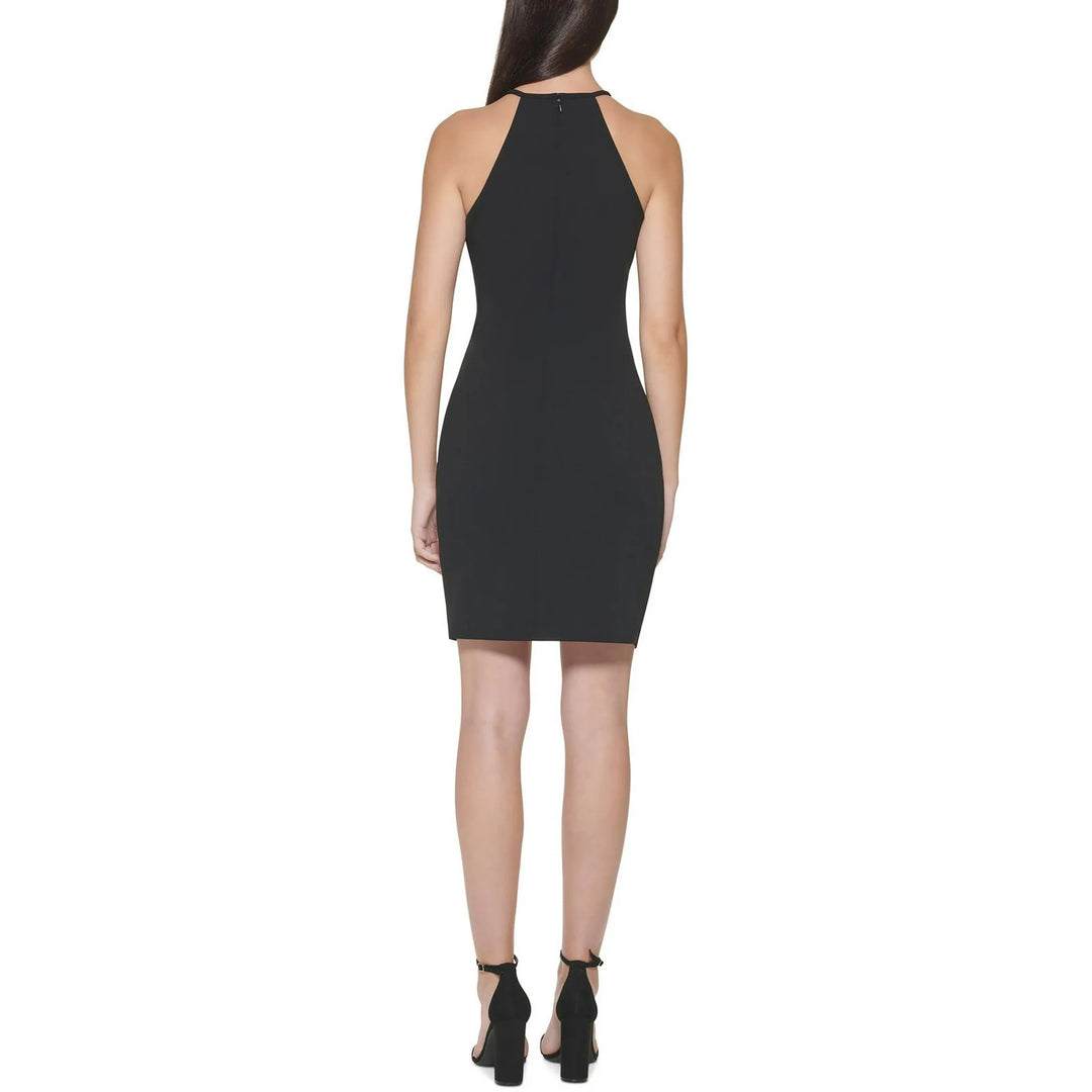Guess Zippered Pleated Keyhole Front Halter Party Sheath Dress DGFOutlet Guess Zippered Pleated Keyhole Front Halter Party Sheath Dress DGFOutlet