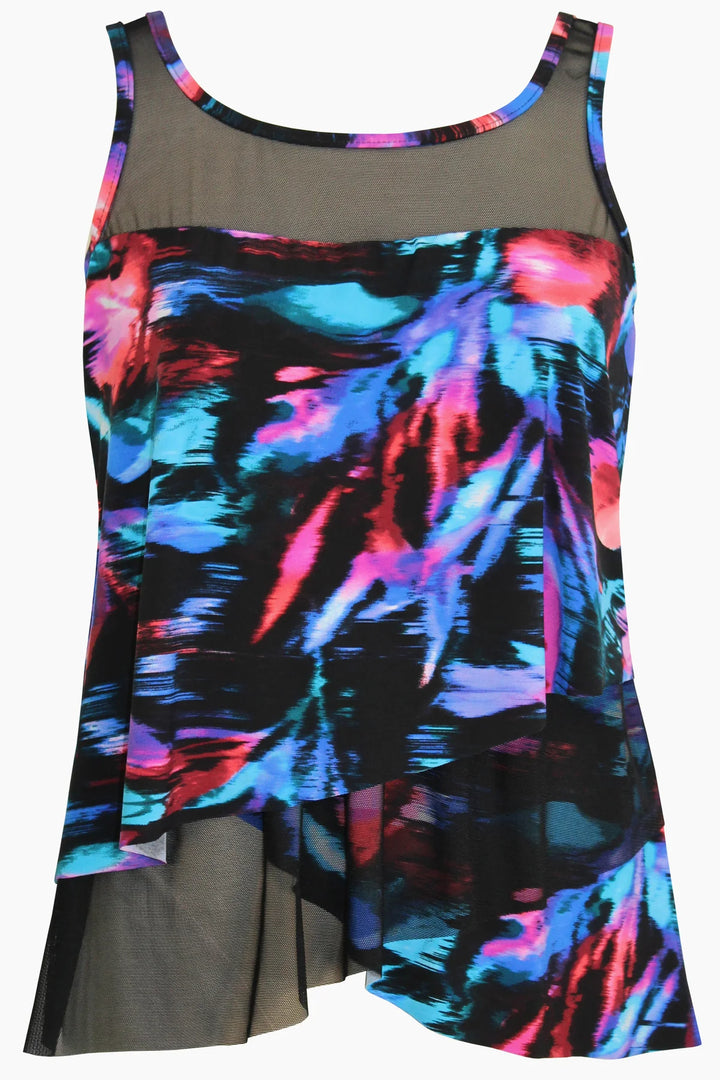 Miraclesuit Plus Size Mirage Tankini Top in Fuego Floral