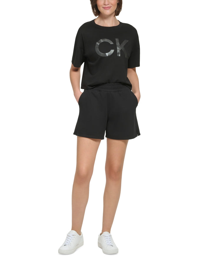 Calvin Klein Embroidered-Logo Shorts