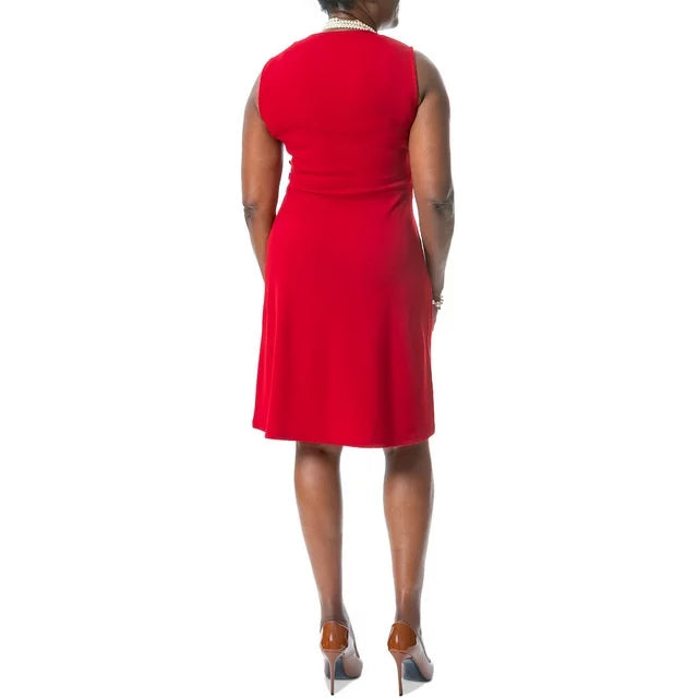 Kasper Women's Colorblocked Faux-Wrap Dress