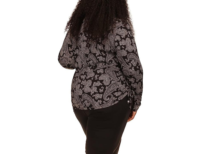 Michael Kors Plus Size Printed Ruched Top