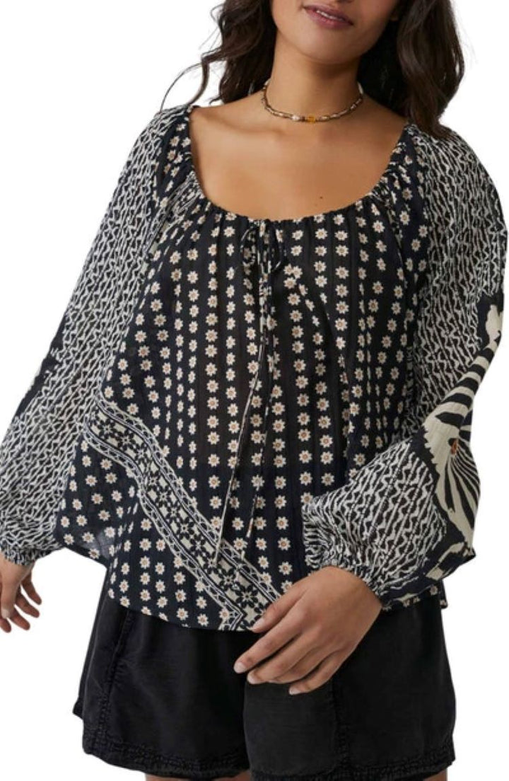 Free People Elena Printed Top