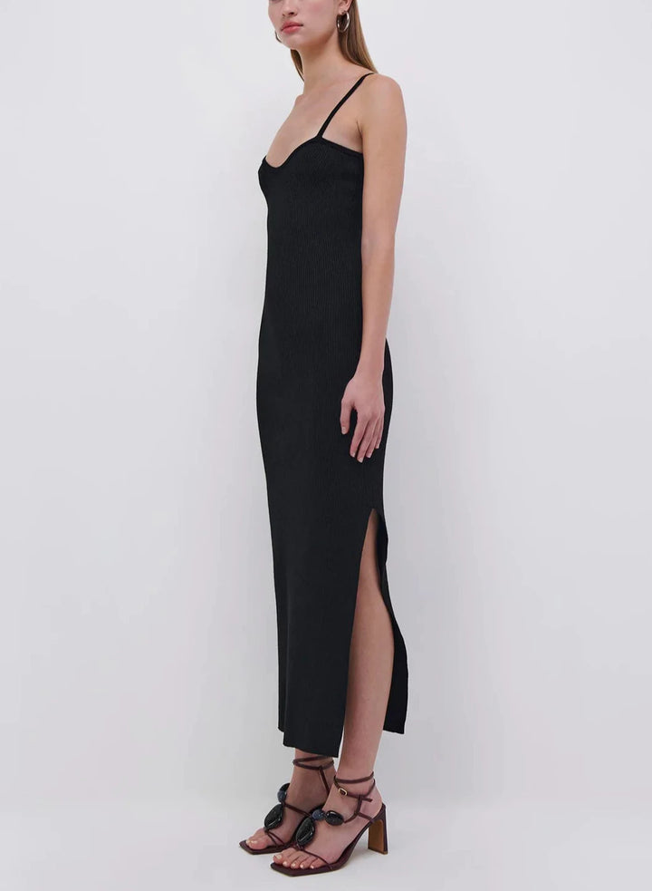 Jonathan Simkhai Emi Ribbed Slip Midi Dress