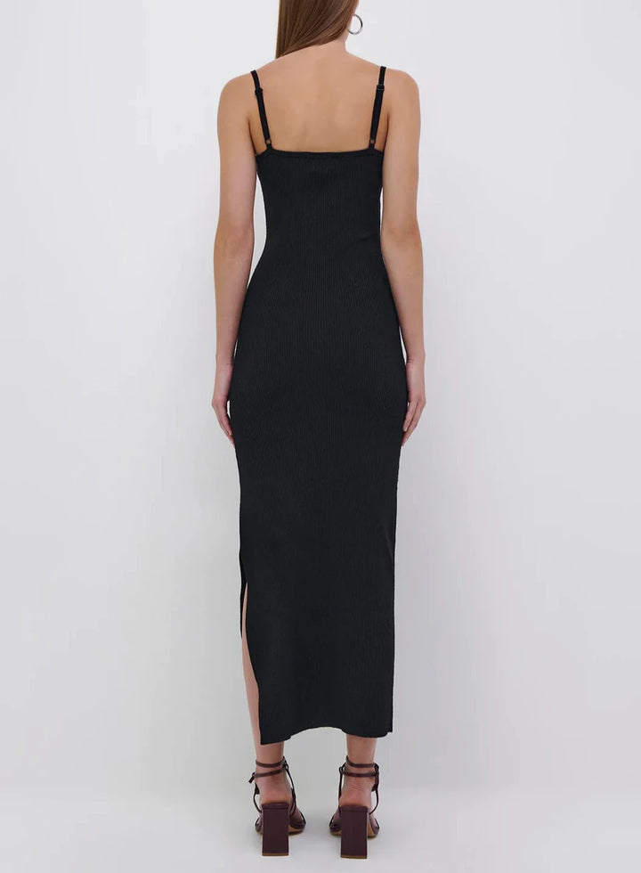 Jonathan Simkhai Emi Ribbed Slip Midi Dress