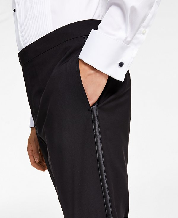 Calvin Klein Men's Slim-Fit Infinite Stretch Black Tuxedo Pants MSRP $190