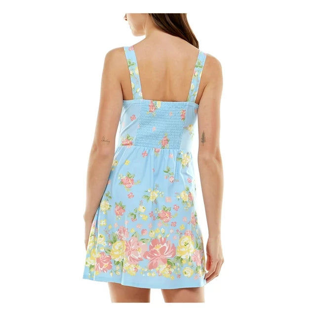 PLANET GOLD Juniors’ Floral-Print Fit & Flare Dress