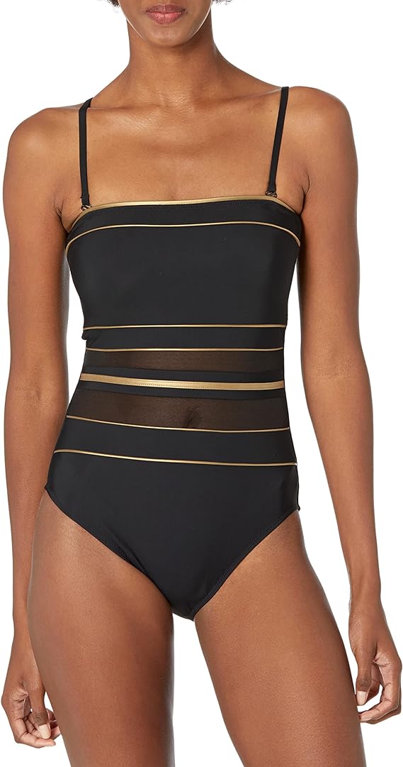 Gottex Onyx Strapless One Piece Swimsuit