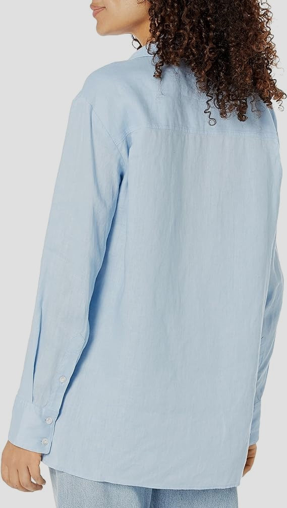 Theory Notched Collar Button Front Shirt