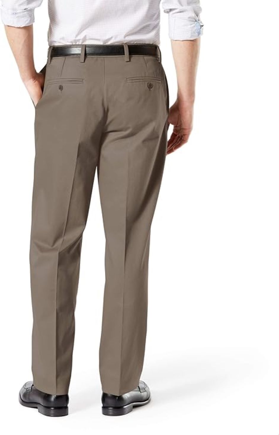 Dockers MEN Signature Lux Cotton Classic Fit Creased Stretch Khaki Pants