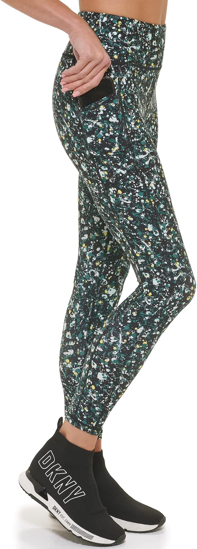 DKNY Printed High-Waist 7/8 Leggings