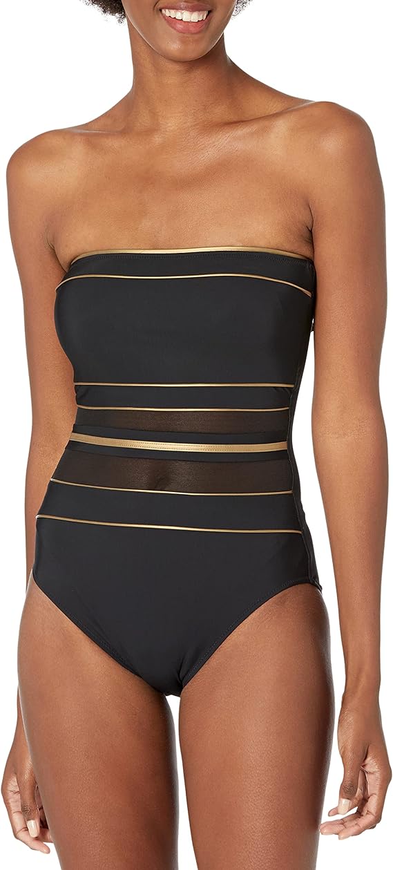Gottex Onyx Strapless One Piece Swimsuit