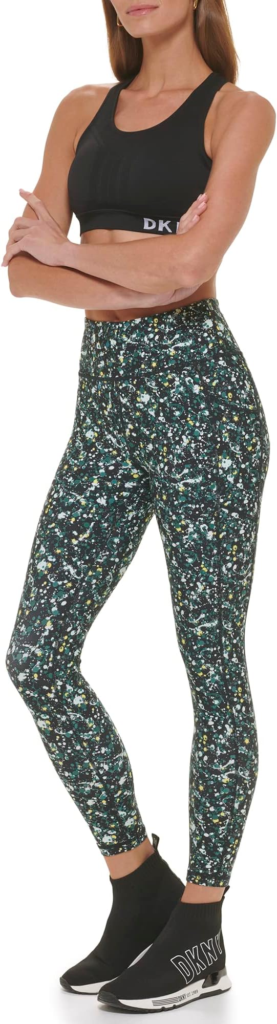 DKNY Printed High-Waist 7/8 Leggings