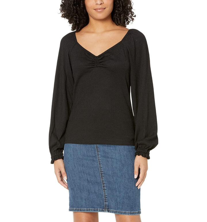 MICHAEL MICHAEL KORS Rouched Puff-Sleeve Top