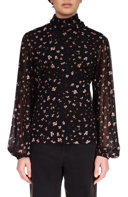 Sanctuary Night Dream Printed Mesh Top