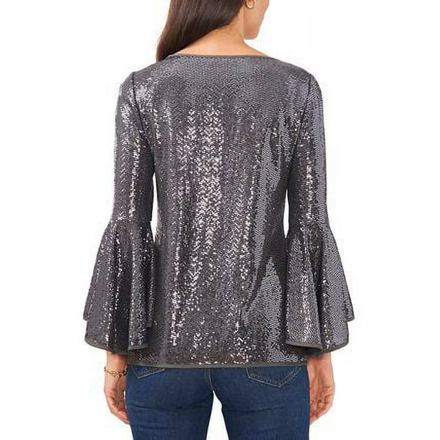 VINCE CAMUTO Sparkle Bell Sleeve Top