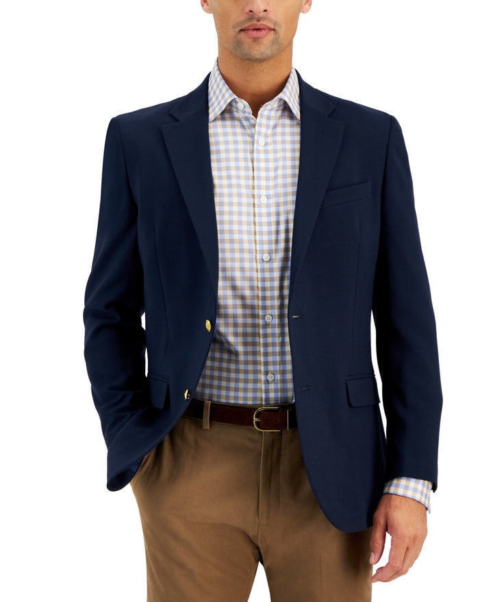 Nautica Men's Modern-Fit Active Stretch Solid Blazer