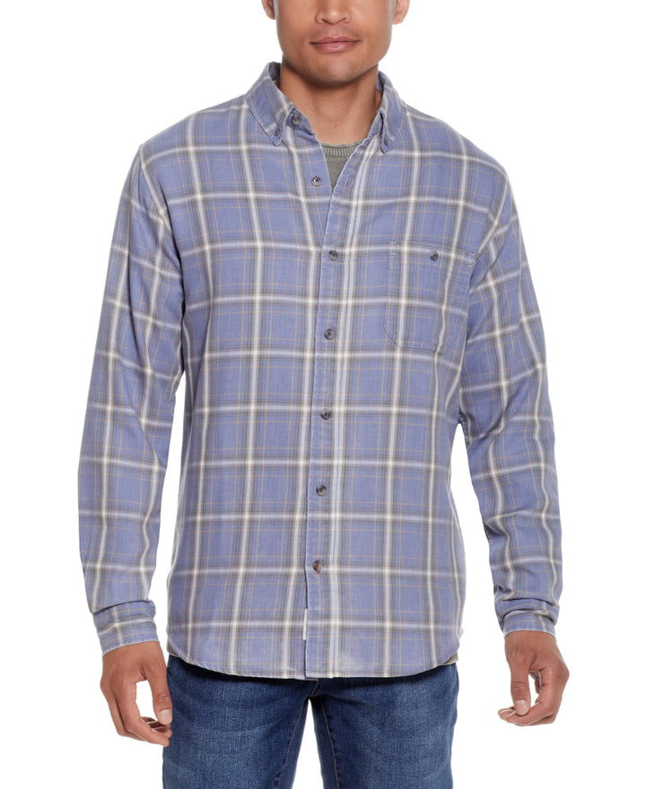 Weatherproof Vintage MEN Plaid Burnout Shirt