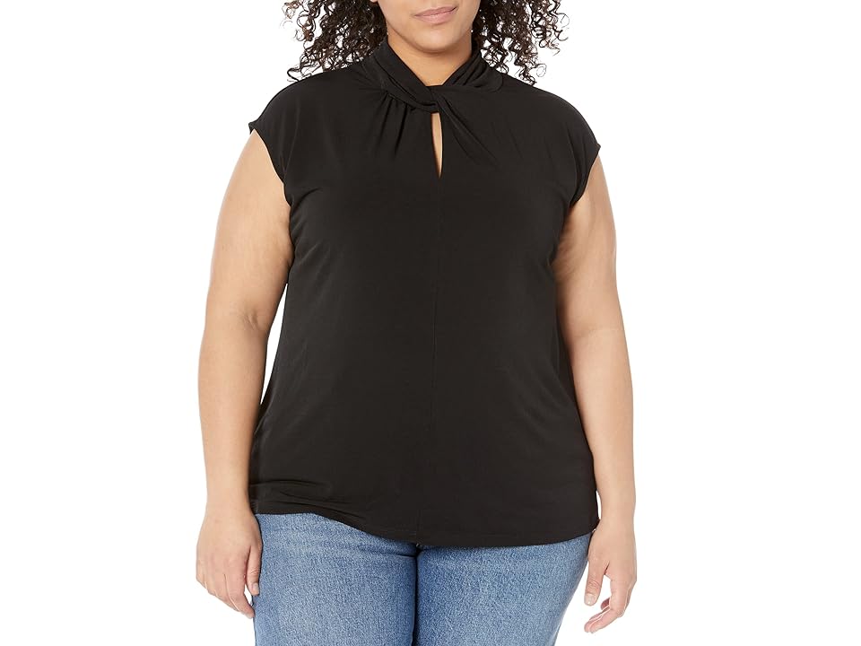 MICHAEL MICHAEL KORS Plus Size Twist-Neck Sleeveless Top
