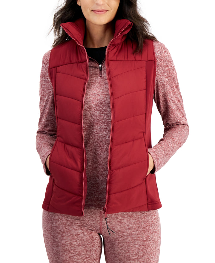 Ideology Sleeveless Zip-Front Puffer Vest