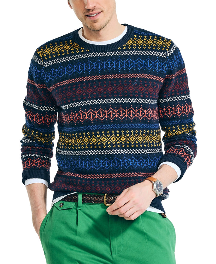 Nautica MEN Fair Isle Crewneck Sweater