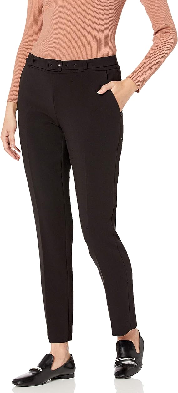 Karl Lagerfeld Pants Straight Leg Belted Pants