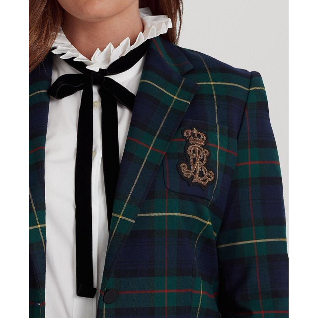 LAUREN Ralph Lauren Plaid Bullion Twill Blazer