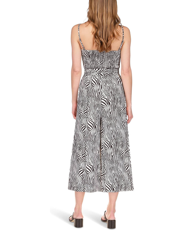 MICHAEL Michael Kors Zebra-Print Smocked Jumpsuit