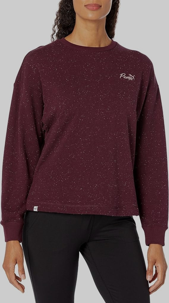 Puma Live In Cotton French Terry Crewneck Top