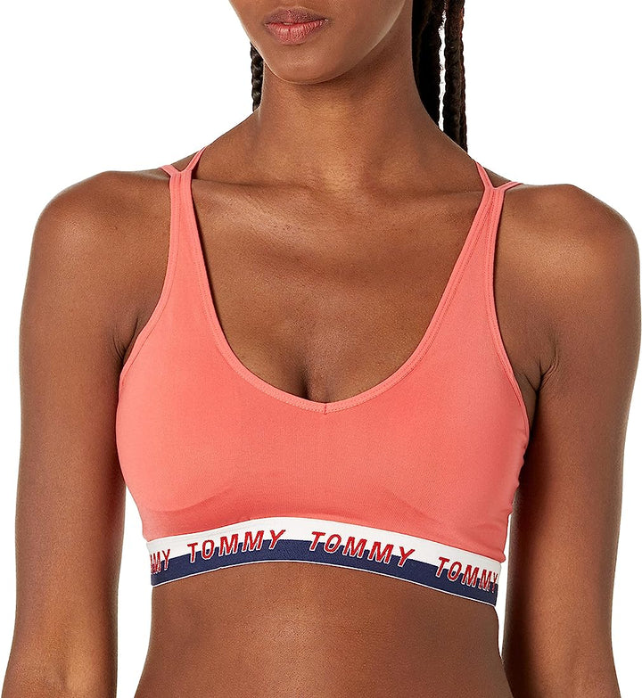 Tommy Hilfiger Sport Strappy Logo-Band Low Impact Sports Bra