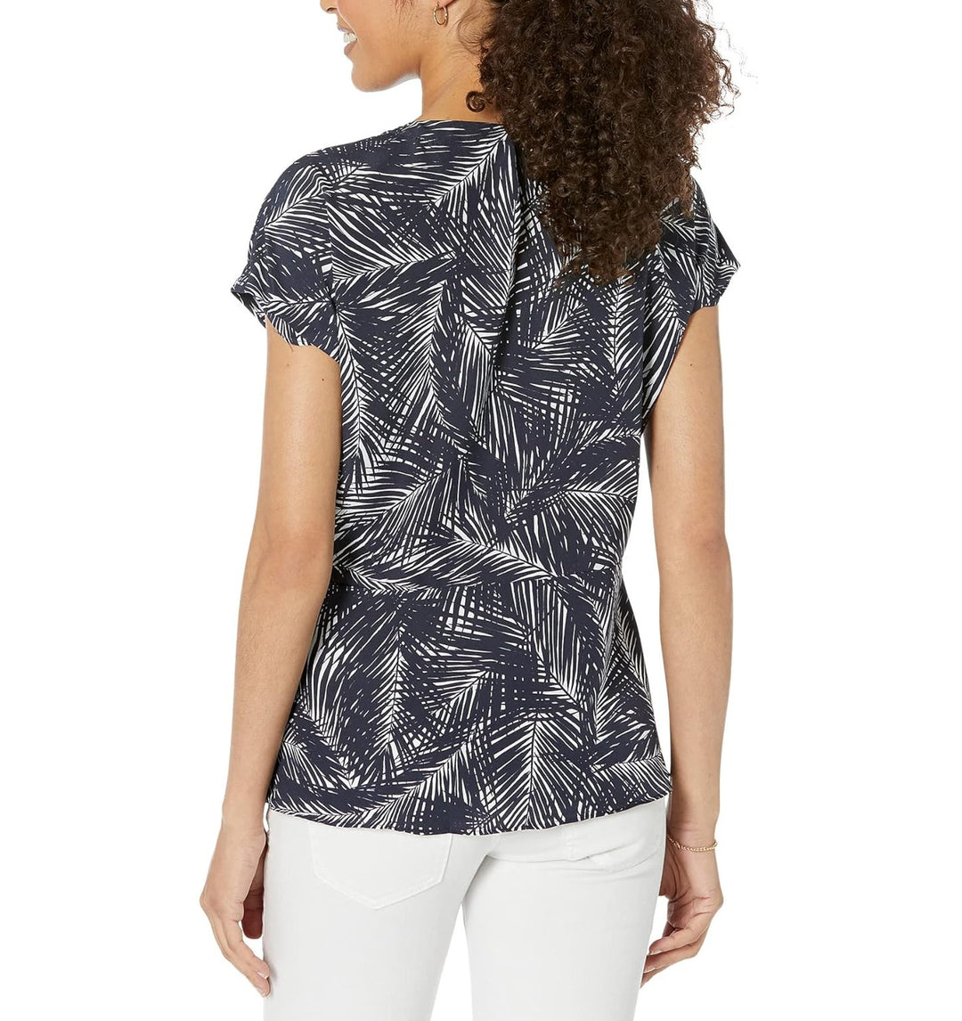 MICHAEL Michael Kors Short Sleeve Palm Wrap Top