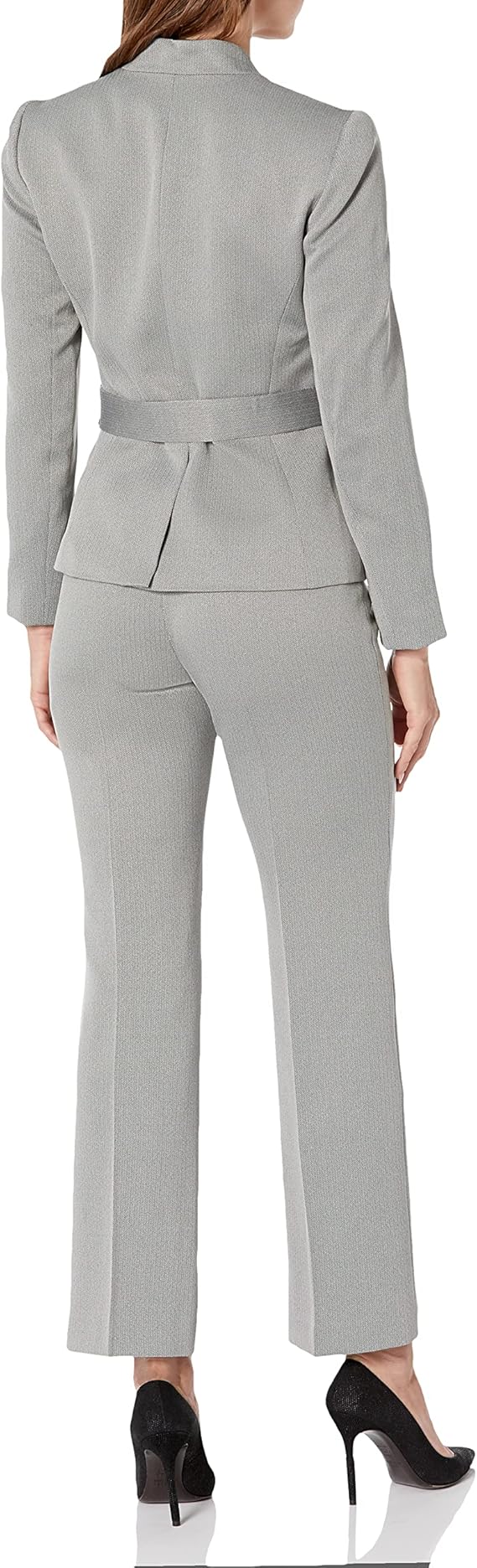 LE SUIT Petite Mini Herringbone Pantsuit