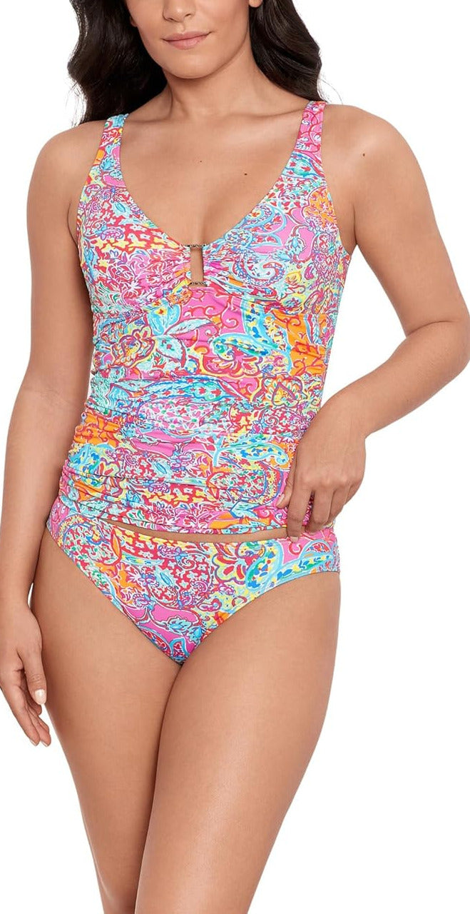 Ralph Lauren Amara Patchwork Ring Underwire Tankini