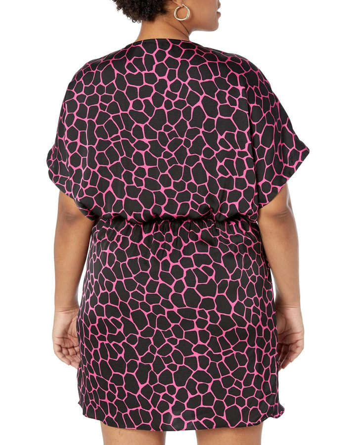 MICHAEL MICHAEL KORS Plus Size Giraffe-Print Wrap Dress