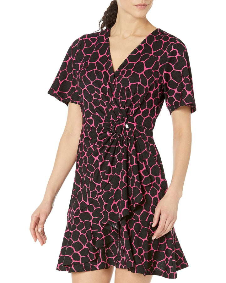 MICHAEL MICHAEL KORS Flutter-Wrap Mini Dress