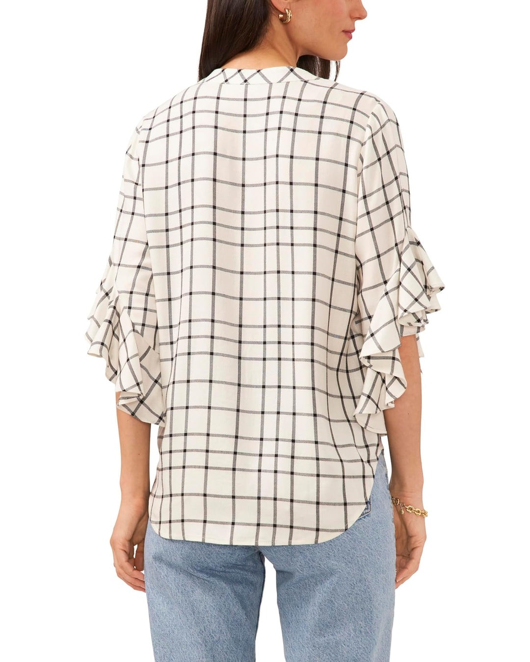 Vince Camuto Pin Tuck Ruffle Sleeve Blouse