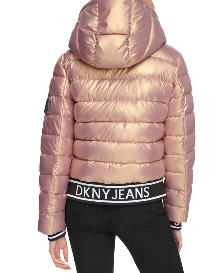 DKNY Super Wet Logo Long-Sleeve Puffer Jacket