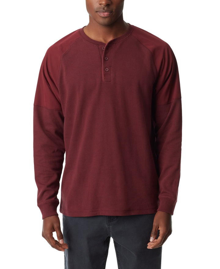 BASS OUTDOOR MEN Thermal Raglan Sleeve Henley