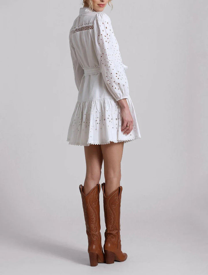 Avec Les Filles Broderie Anglaise Cotton Shirtdress
