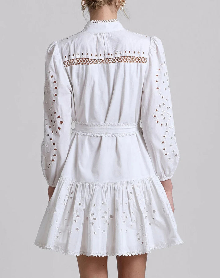 Avec Les Filles Broderie Anglaise Cotton Shirtdress
