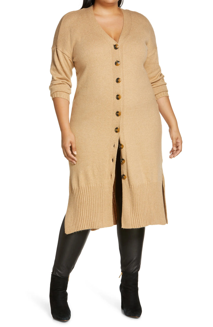 Vince Camuto Plus Size Button-Front Duster Cardigan